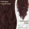 BARSDAR Drawstring Ponytail Extension - 26 Inch Long Curly Wavy Burgundy Ponytail Hair Extensions for Women - Drawstring Synthetic Clip in Ponytail Hairpieces Fake Pony Tail - Dark Burgundy view 3