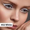 evpct 1Pcs White Color Gel Glitter Eyeliner Pencils Set for Women Waterline Waterproof Smudge Proof lapiz de ojos delineador de ojos contra el agua Eye Liner Makeup,02# White view 2