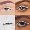 evpct 1Pcs White Color Gel Glitter Eyeliner Pencils Set for Women Waterline Waterproof Smudge Proof lapiz de ojos delineador de ojos contra el agua Eye Liner Makeup,02# White view 3