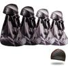 4PCS Silky Durags for Men Women 360 Waves with 1 Wave Cap, Silky Satin Durag Extra Long Tails view 1