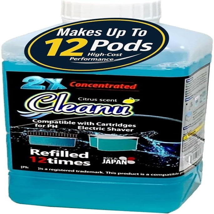 Cleanu  Automatic Shaver Cleaning Solution  1L Refill for 12 Cleaning Cycles  Made in Japan
