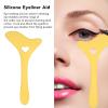 Aid Reusable Silicone Eye Makeup Tool with Cream Applicator For Drawing Eyeshadow Mascara (Yellow) view 2