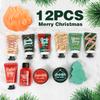 BODY & EARTH # LOVE Advent Calendar 2025 Womens Christams Gifts, Advent Beauty Calendar for Teen Girls 12 Days Countdown Calendar Hand Cream Gifts Spa Bath Sets with Body Lotion, Santa Keychain,Green view 4