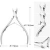 4 Packs Cuticle Nipper & Nail Trimmer, Premium Stainless Steel Cuticle Trimmer for Manicure & Pedicure at Home/Spa/Salon [Silver] view 2