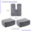 DIMEGON 12 PCS U-Shaped Facial Towels, Split Design, Soft Esthetician Towel, Coral Fleece Face Cloth for Beauty Salons, Skin Care, SPA Centers, Gray view 4