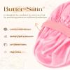 Yanibest Adjustable Satin Bonnet for Sleeping, Double Layer Silk Hair Bonnet with Tie Band for Unisex Women Men Curly Natural view 2