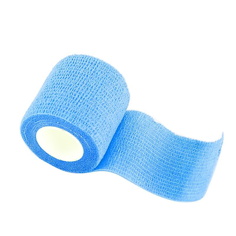 24PCS Tattoo Grip Bandage Cover Wraps Tapes Nonwoven Waterproof Self Adhesive Finger Protection Permanent Makeup Accessories Tattoo Supplies (Blue)