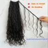 WAIW HAIR Crochet Boho Locs Brading Hair with Body Wave Human Hair Pre_Looped Goddess Dreadlocks Hair Extensions for Black Women Natural Color 22inch 24 Strands(1 Pack) view 4