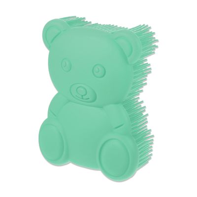 VOCOSTE Soft Silicone Body Scrubber, Sensory Brushes, Silicone Loofah, Pet Shower Brush, Bath Brush, Deep Green
