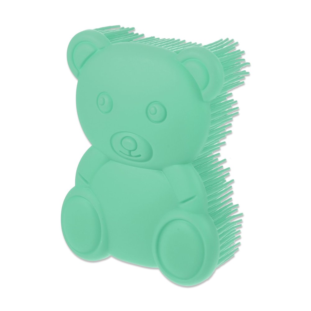 VOCOSTE Soft Silicone Body Scrubber, Sensory Brushes, Silicone Loofah, Pet Shower Brush, Bath Brush, Deep Green
