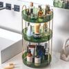 360 Rotating Multi-Layer Makeup and Perfume Organizer Three layers Green view 2