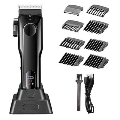 toothgeneric Hair Cutting Tool, USB Charging Base Digital Display Hair Trimmer Adjustable Powder Metallurgy Tool Head Hair Clipper