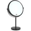 Large Size Tabletop Makeup Mirror with Magnification, 9-Inch Double-Sided 360 Swivel Free Standing Vanity Mirror, 1X/10X Magnifying Mirror with Stand for Bathroom & Bedroom, Matte Black, No Light view 1