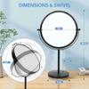 Large Size Tabletop Makeup Mirror with Magnification, 9-Inch Double-Sided 360 Swivel Free Standing Vanity Mirror, 1X/10X Magnifying Mirror with Stand for Bathroom & Bedroom, Matte Black, No Light view 4