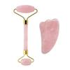 DNSBOND Face Roller Gua Sha Gouache Scraper Natural Amethyst Rose Jade Stones Roller and Guasha Set Facial Lift Skin Care Tools, Type 12 view 1