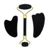 DNSBOND Face Roller Gua Sha Gouache Scraper Natural Amethyst Rose Jade Stones Roller and Guasha Set Facial Lift Skin Care Tools, Type 6 view 1