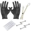 Kruelty Body Jewelry Surgical Steel Nipple Piercing Kit 14 & 16 Gauge Barbell - 10 Pieces view 1