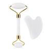 DNSBOND Face Roller Gua Sha Gouache Scraper Natural Amethyst Rose Jade Stones Roller and Guasha Set Facial Lift Skin Care Tools, Type 8 view 1