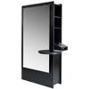 Buy-Rite Allegro Hair Styling Station, Black Salon Cabinet with Full-Length Mirror, Slide-Out Appliance Organizer, Quick-Access Tool Holder, 9 Storage Compartments, OD-1903B-BLK view 1