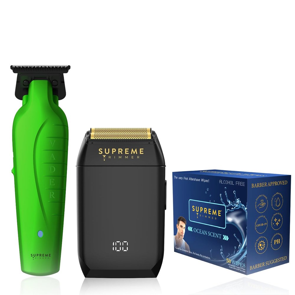 Supreme Trimmer Vader Trimmer & Crunch Foil Shaver Barber Haircutting Kit