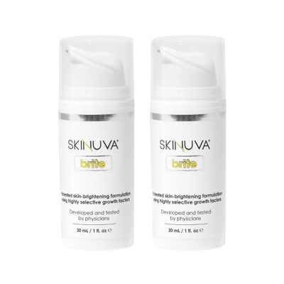 Skinuva Brite Dark Spot Treatment  Tone-Enhancing Cream Formulated with Growth Factors, Vitamin C, and Niacinamide For All Skin Types (30ml - 2 pack)
