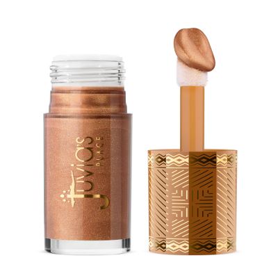 Juvia's Place Nubian Glow Liquid Luminizer - Radiant Highlighter for Face and Body, Buildable Shimmer, Versatile Shades for All Skin Tones, Long-Wearing Liquid Highlight - Bronze Glow, 0.27 fl oz