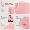 15''X11'' Large Capacity Makeup Bag with LED Mirror, Professional Makeup Case Organizer with 3 Color Light Adjustable Brightness, Travel Make up Cosmetic Case with Detachable Dividers & Shoulder Strap view 4