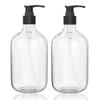 17 Ounce Clear Plastic Pump Bottle Dispenser, Refillable Empty Bottle Container with Pump for Essential Oil Soap Lotion Shampoo, 2 Pcs view 1