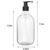 17 Ounce Clear Plastic Pump Bottle Dispenser, Refillable Empty Bottle Container with Pump for Essential Oil Soap Lotion Shampoo, 2 Pcs view 2