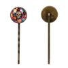 4 PCS Womens Hair Barrettes, Sugar Skulls with Colorful Flowers Long Bobby Hair Pins for Girls, Stainless Steel Hair Clips Headwear Styling Tools Hair Accessories view 2