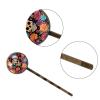 4 PCS Womens Hair Barrettes, Sugar Skulls with Colorful Flowers Long Bobby Hair Pins for Girls, Stainless Steel Hair Clips Headwear Styling Tools Hair Accessories view 3