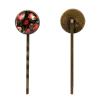 4 PCS Womens Hair Barrettes, Red Rose Vintage Pattern Long Bobby Hair Pins for Girls, Stainless Steel Hair Clips Headwear Styling Tools Hair Accessories view 2