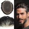 Hair Wonders Toupee Hair for Men Full French Lace Hairpiece for Mens Toupee Real Human Hair Replacement System for Men Protesis Capilar 1# JET BLACK 8x10 80% light density view 1