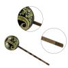 4 Pieces Bobby Pins Hair Clips for Women, Letter J with Wreath Aesthetic Pattern Decorative Hairpin Hair Barrettes for Girls, Elegant Brown Hair Accessories view 3