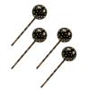 4 Pieces Bobby Pins Hair Clips for Women, Yellow Butterflies Pattern Decorative Hairpin Hair Barrettes for Girls, Elegant Brown Hair Accessories view 1