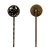 4 Pieces Bobby Pins Hair Clips for Women, Yellow Butterflies Pattern Decorative Hairpin Hair Barrettes for Girls, Elegant Brown Hair Accessories view 2