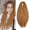 Wool Dreadlock Extensions 22 Inches 15 Strands Double Ended Blonde Handmade Hippie Wool Dreads Extensions DE Ends White Locs Style Crochet Hair for Women view 1