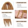 Wool Dreadlock Extensions 22 Inches 15 Strands Double Ended Blonde Handmade Hippie Wool Dreads Extensions DE Ends White Locs Style Crochet Hair for Women view 2