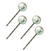 4 PCS Womens Hair Barrettes, Watercolor Letter J with Leaves Pattern Long Bobby Hair Pins for Girls, Stainless Steel Hair Clips Headwear Styling Tools Hair Accessories view 1