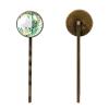 4 PCS Womens Hair Barrettes, Watercolor Letter J with Leaves Pattern Long Bobby Hair Pins for Girls, Stainless Steel Hair Clips Headwear Styling Tools Hair Accessories view 2
