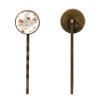 4 Pieces Bobby Pins Hair Clips for Women, Cute Mushroom and Flowers Decorative Hairpin Hair Barrettes for Girls, Elegant Brown Hair Accessories view 2