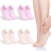 4 Pairs Silicone Socks Moisturizing Socks for Dry Cracked Feet, Women's Foot Socks Foot Care Gel Socks for Spa (2 Colors, Universal Size view 1