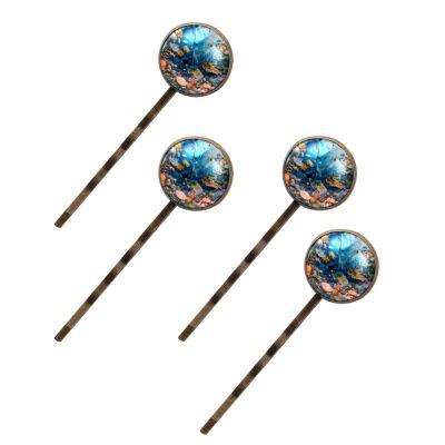 4 Pcs Hair Pins for Women, Marine Life Long Bobby Pins Vintage Hairpins Decorative Elephant Hair Barrettes with Jewelry Gift Box