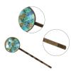 4 PCS Womens Hair Barrettes, Turquoise Pattern Long Bobby Hair Pins for Girls, Stainless Steel Hair Clips Headwear Styling Tools Hair Accessories view 3