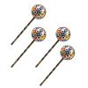 4 PCS Womens Hair Barrettes, Colorful Moroccan Art Pattern Long Bobby Hair Pins for Girls, Stainless Steel Hair Clips Headwear Styling Tools Hair Accessories view 1