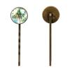 4 PCS Womens Hair Barrettes, Tropical Palm Tree Seamless Watercolor Long Bobby Hair Pins for Girls, Stainless Steel Hair Clips Headwear Styling Tools Hair Accessories view 2