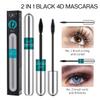 2 in 1 Double-effect 4D Curling Black Mascaras,Waterproof & Smudge Proof Lash Extensions Stereo Lengthening Mascara For Women,Quick-Not Sticky Long Lasting Charming No Clumping(2Pcs) A view 2