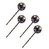 4 Pieces Bobby Pins Hair Clips for Women, Solar System Galaxy Astronomy Universe Decorative Hairpin Hair Barrettes for Girls, Elegant Brown Hair Accessories view 1