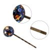 4 Pieces Bobby Pins Hair Clips for Women, Solar System Galaxy Astronomy Universe Decorative Hairpin Hair Barrettes for Girls, Elegant Brown Hair Accessories view 3