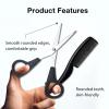 2 Pack Men's Beard & Mustache Scissors & Mini Comb Trimming Kit Black 4 inch view 2